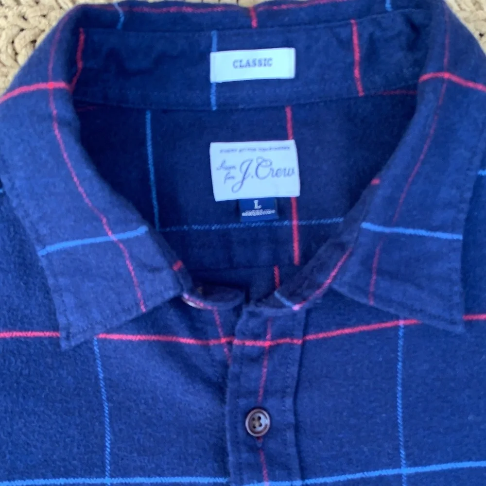 J. Crew Blue Plaid Button Down Shirt